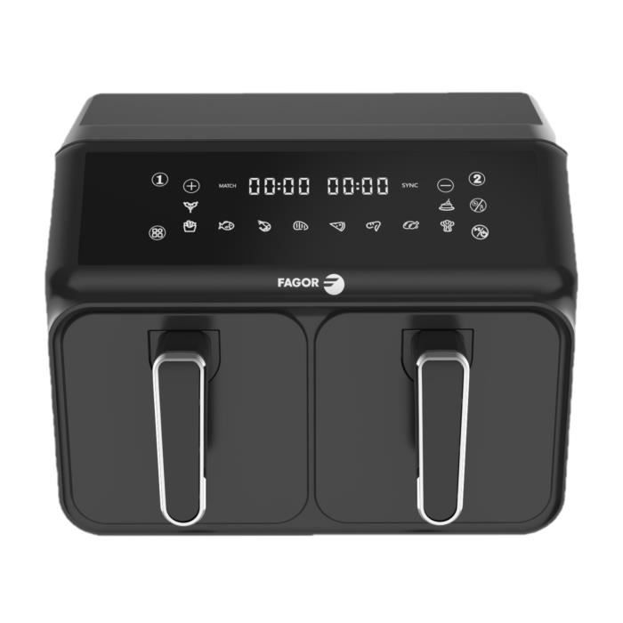 Friteuse sans huile FAGOR - Airfryer FG2X4L - Capacité 8L - Double cuves 4L - 8 programmes de cuisson - 2200W