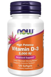 Vitamine D3 2000IU Now Foods 120