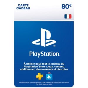 Carte cadeau numérique de 80€ à utiliser sur le PlayStation Store