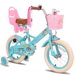 HILAND JOYSTAR Vélo d'enfant, 16, pour enfants de 4 à 6 ans, avec roues auxiliaires-Bleu