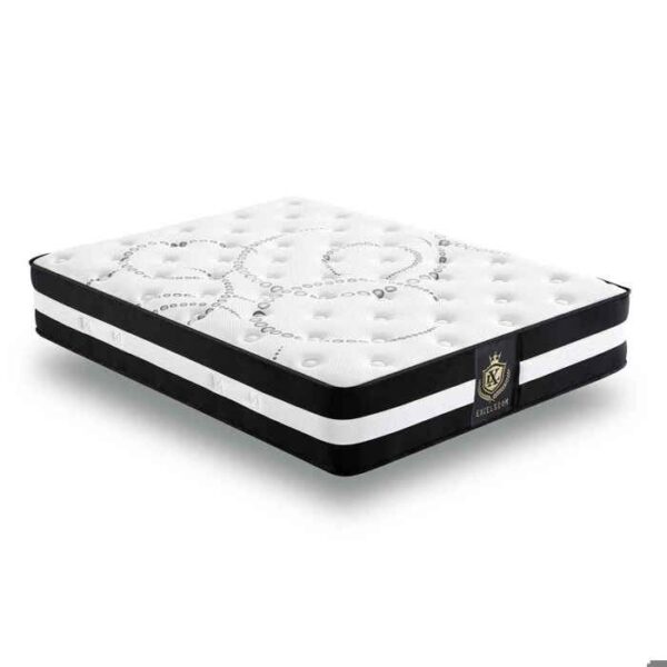 Matelas Excelsior 160 x 200 by Sampur - Mémoire de Forme - Ressorts Ensachés - Mousse Haute Résilience - Épaisseur 30cm - Confort