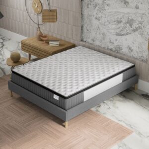 Matelas MÉMOIRE DE FORME & RESSORTS ENSACHÉS 160x200 cm NOVEMBER Elekctra Hybrid- Indépendance Couchage 7 Zones & Adaptatif- Ép
