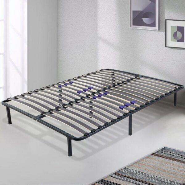 Sommier Softdream 160 x 200 cm - Sommier à lattes réglables - Résistant et confortable - Pieds inclus