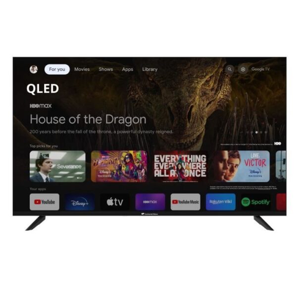 TV QLED UHD 4K - CONTINENTAL EDISON - 55'' (139 cm) - Smart Google - Wifi Bluetooth - 4xHDMI - 2xUSB - CELED55SQLDV24B6