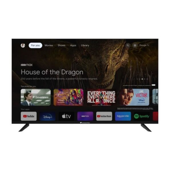 TV UHD 4K - CONTINENTAL EDISON - 55" (139 cm) - Smart Google - Wifi Bluetooth - 4xHDMI - 2xUSB - CELED55SGUHD24B6