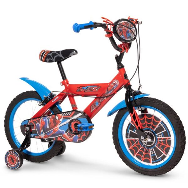 Vélo 16″ Marvel Spider-Man par Huffy, pour enfant de 5 à 7 ans, rouge